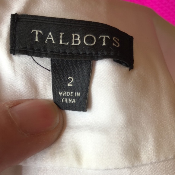 Talbots white embossed summer sheath dress - Picture 6 of 7